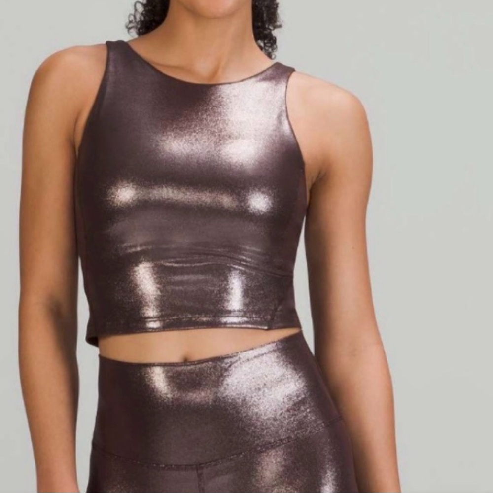 Lululemon Align High-Neck Tank Top *Shine Radiate Foil Print French Press Size 6